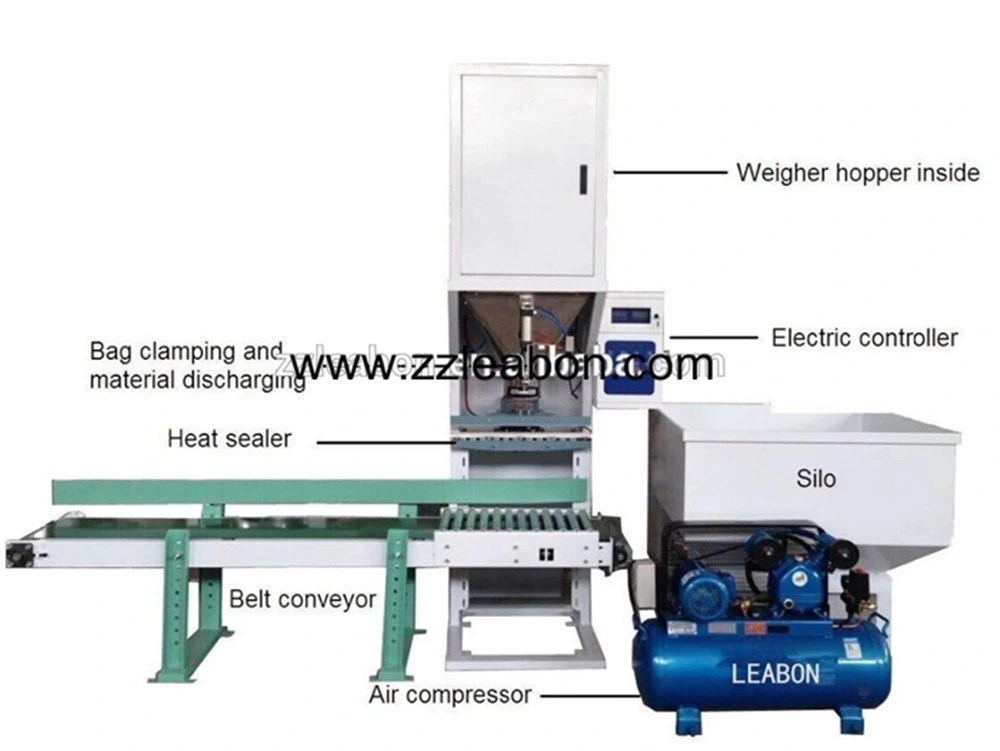 5-50 Kg Vertical Automatic Corn Bag Packing Weighing Machine Filling Packer Pellet Rice Package Machine