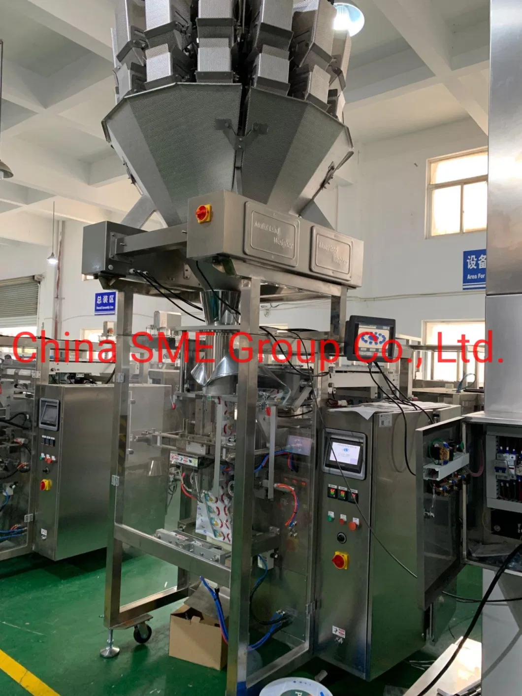 Automatic Vffs Multihead Weigher Caramel Candy Toffee Taffy Pillow Bag Packing Machine