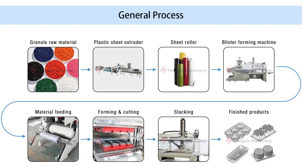 Fully Automatic Plastic Machine for Bakery Tray Thermoformer Pet Packaging Thermoforming Machine