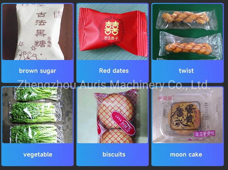 Automatic Horizontal Biscuits Cake Bread Candy Vegetable Cookies Chocolate Bar Flow Wrapping Pillow Packing Machine Food Packaging Machine