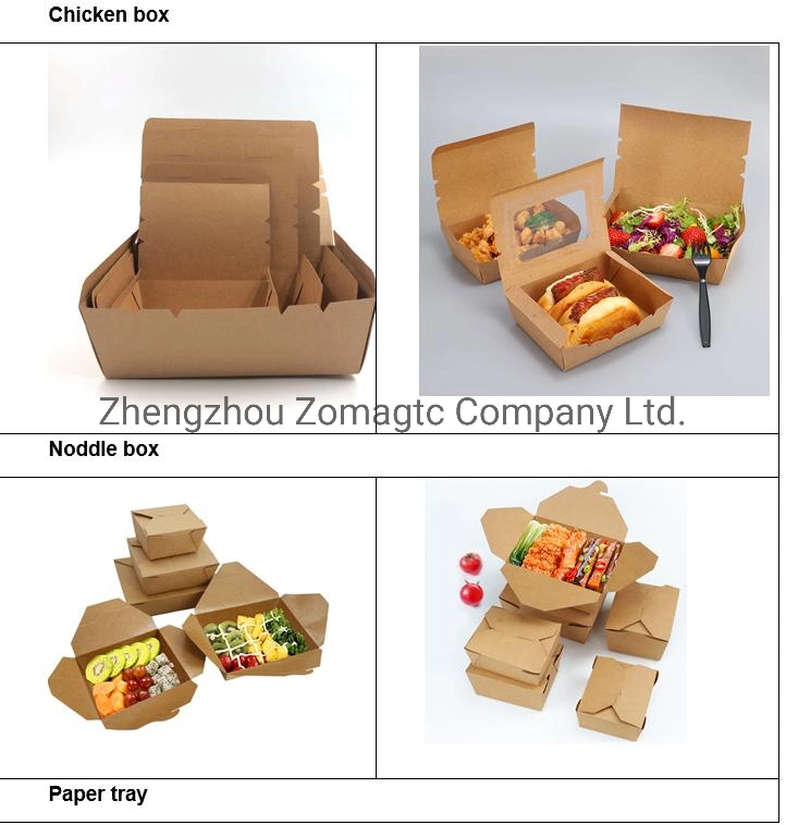 China Factory One Time Use Paper Food Packaging Machine Paper Takeaway Food Container Machine