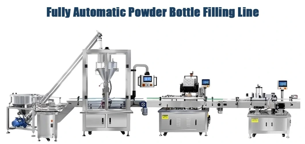 Automatic Production Line Chilli Powder Granule Seasoning Dry Spice Jar/Can/Bottle Filling/Sealing Capping Labeling Food Packing/Packaging Machine