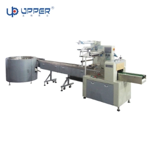 Frozen Seafood Product Packaging Line Squid Fish Ball Turtle Cling Film Stretch Film Vacuum Flow Feeding Packaging Machine