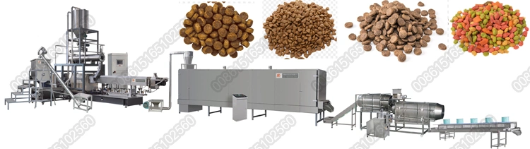 500kg/H Automatic Pet Food Production Line Dog Food Making Machine