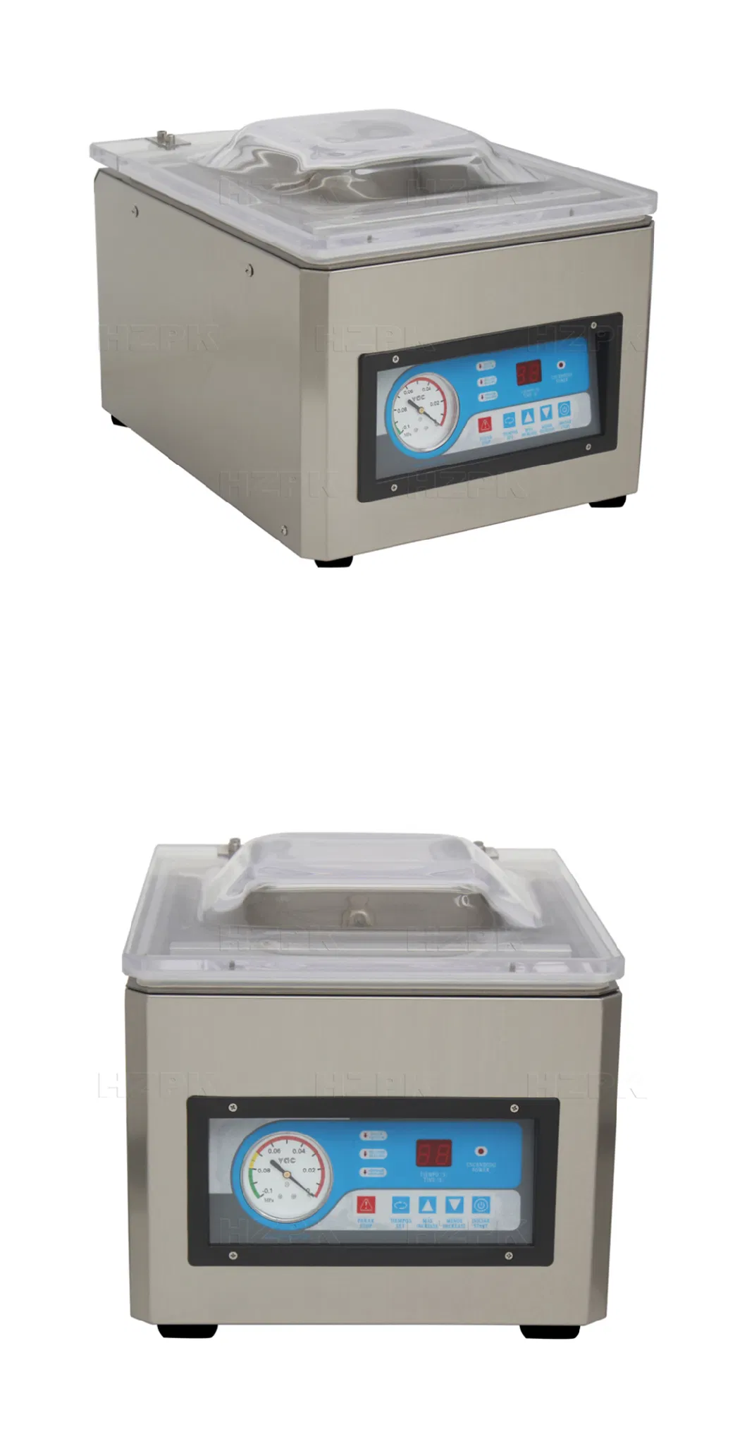 Hzpk Commercial Vacuum Packaging Machine for Meat Desktop Single Chamber Vacuum Machine