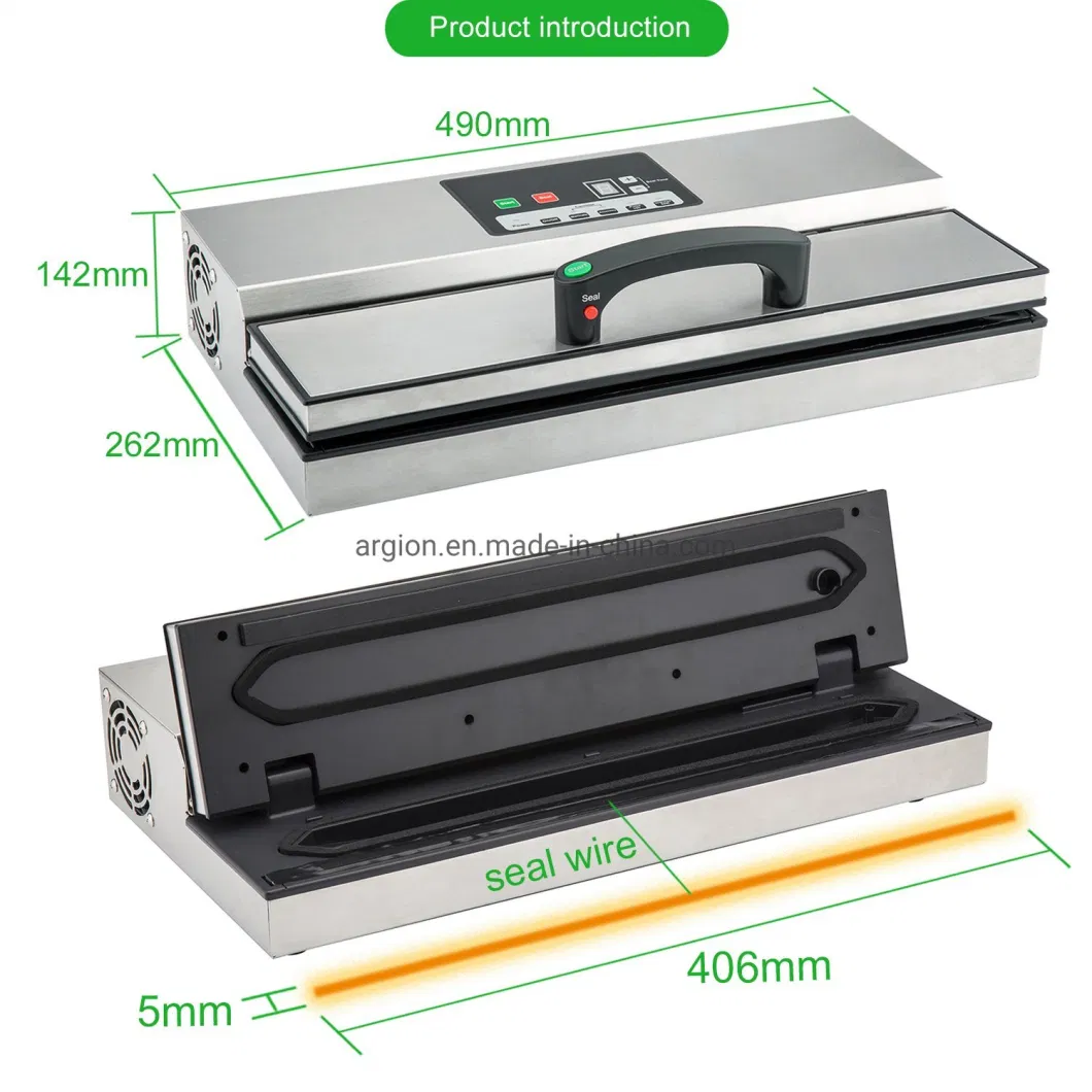 Hot Seal 40-Cm-Width Commercial Vacuum Packing Machine for Kitchen