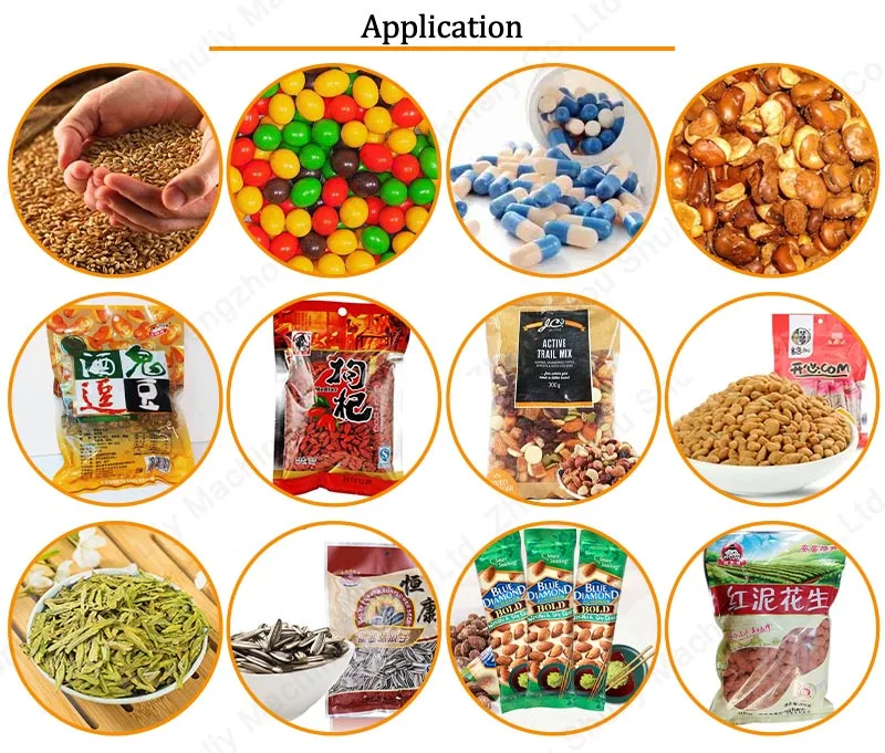 Coffee Beans Cashew Nut Peanut Beef Jerky Walnut Popcorn Filling Sealing Granule Packaging Packing Machine