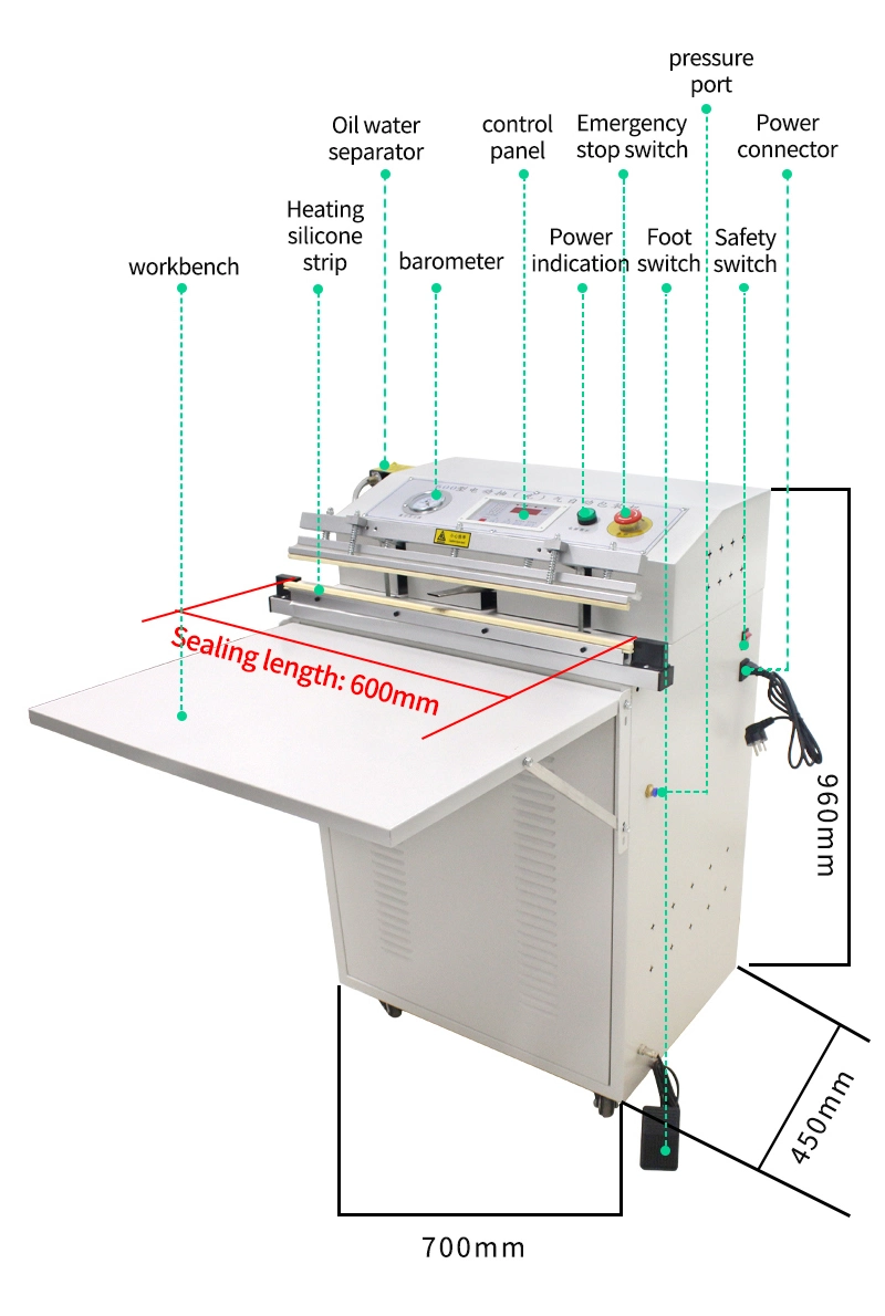 Commercial Sealing Pack External Large Industrial Seal Packaging Vacuum Sealer Packing Machine