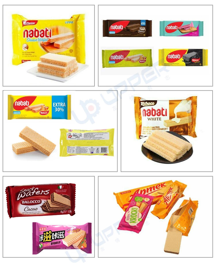 Chocolate Bar Cereal Sweet Candy Biscuit Bread Crackers Sausage Flexible Automatic Feeding and Packaging Line Bag Flow Wrapping Sealing Pouch Packing Machine