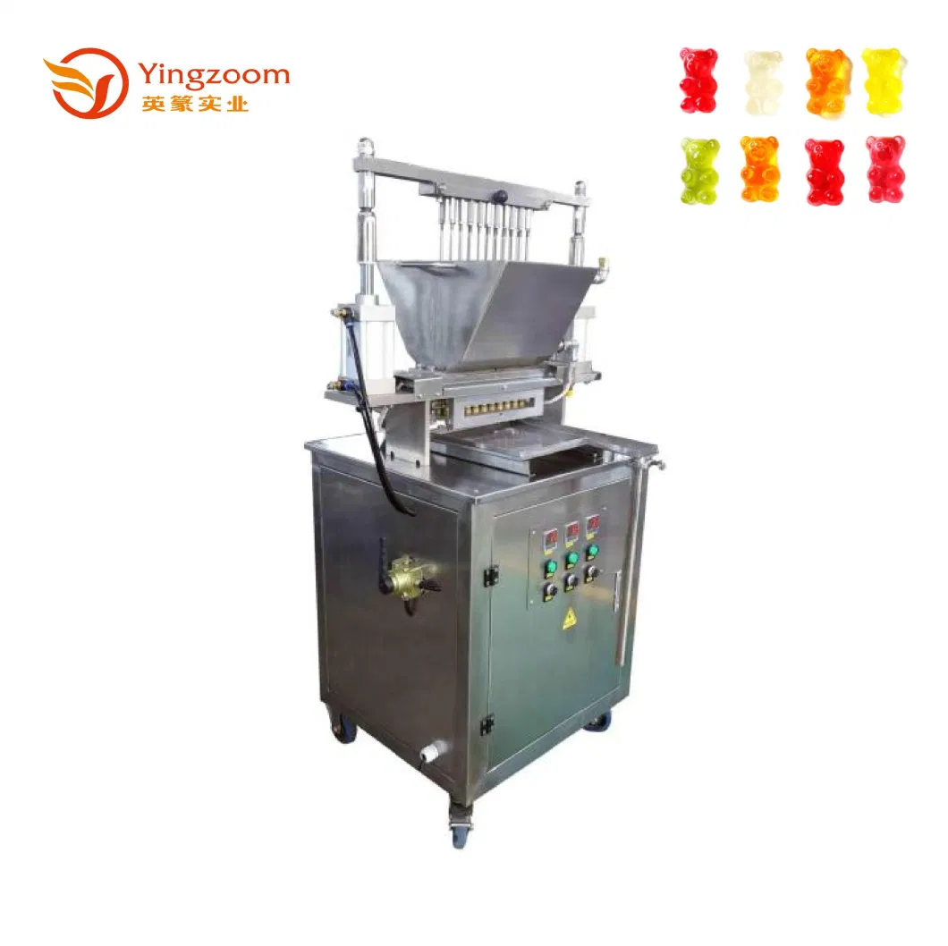 Automatic Gummy Filling Depositor Maker Ball Bear Soft Sugar Mint Jelly Lollipop Small Hard Gummy Bear Candy Making Machine