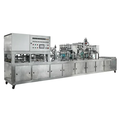 Embalaje de alimentos preparados Quickserved contenedor Fideos Fideos Instantáneos automática máquina de sellado de bandejas