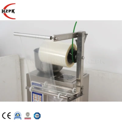 Hzpk vertical automático pequeño papel Tea Bolsa de plástico de alimentos SAL Granule Sachet Máquinas de pesaje y embalaje multifunción para pequeñas empresas
