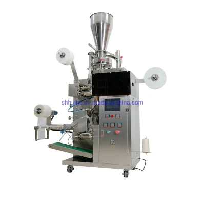  Filtro automático de té Bolsa máquina de embalaje con etiqueta y rosca té automático Bolsa máquina de embalaje con cuerda