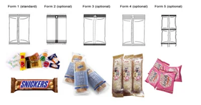 CE aprobada Servomotor Flujo automático Máquina de embalaje El embalaje de alimentos de la máquina para Cookies/Pan/Chocolate/Galleta/Fecha/soap/barra de energía el embalaje