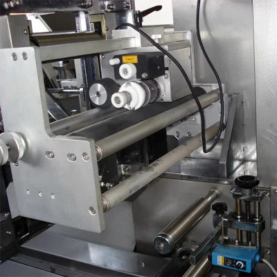 Contenedor de plástico bandeja de comida automático de la almohada de flujo de envoltura de la máquina de embalaje de alimentos