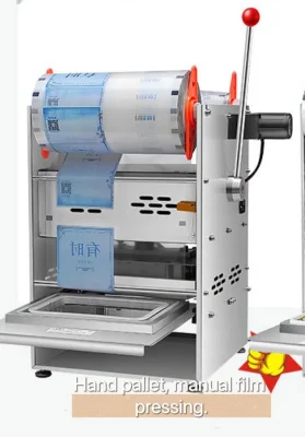 Manual de carga de 180mm Pato alimentos cocinados en escabeche Malatang recipiente redondo envases de comida para llevar la Ronda de la máquina de sellado