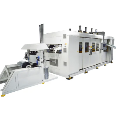 ZS-4070 presión positiva y negativa totalmente automática calibre fino proceso de termoformado al vacío producto plástico (embalaje, bandeja, caja, tapa...) Máquina