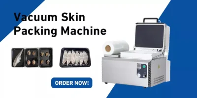 Kefai Skin al Vacío automática máquina de envasado de la bandeja de carne, cerdo y pollo