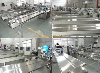 Galletas y galletas y magdalenas/Torta Torta/COPA/Pan/Hamburger/Waffle/contenedor de flujo de la oblea de la máquina de envoltura de flujo/// Flowpacker Máquina Envasadora/Máquina de embalaje