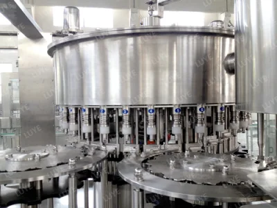Líquido automático de agua mineral puro zumo de fruta Refrescos con gas embotellado de procesamiento de la máquina de lavado de botellas de vidrio de Pet/Tapadora máquina de envasado y llenado
