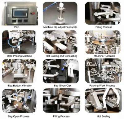 Máquina de embalaje de alimentos de embalaje de bolsas de embalaje de bolsas de Doypack de pie
