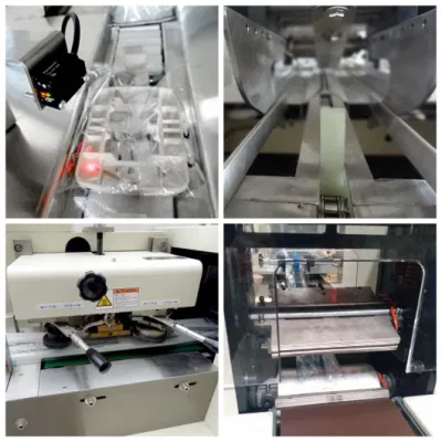 CE aprobada Servomotor Flujo automático Máquina de embalaje El embalaje de alimentos de la máquina para Cookies/Pan/Chocolate/Galleta/Fecha/soap/barra de energía el embalaje