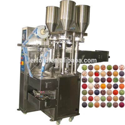 Nuevo diseño automático 100g 500g arroz 1 kg de grano de azúcar sal detergente en polvo de varios materiales de sellado con un peso de la máquina de embalaje