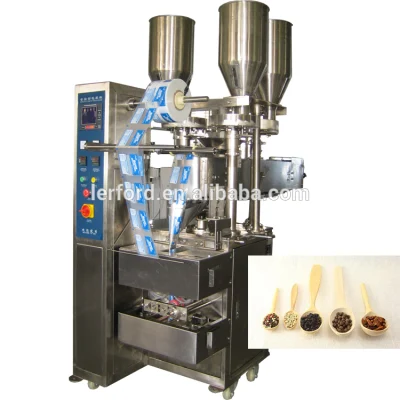 Nuevo diseño automático 100g 500g arroz 1 kg de grano de azúcar sal detergente en polvo de varios materiales de sellado con un peso de la máquina de embalaje