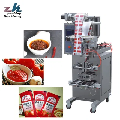 Miel de Sachet automática/ Ketchup / Salsa / jugo líquido / aceite /mantequilla de cacahuete /Lolly de hielo/Pop de hielo/Jam/Crema /Salad /Soup /Embalaje de pasta de tomate Máquina de embalaje