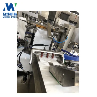 Máquina de envasado automático de alimentos líquidos verticales para envolver, llenar, sellar y empaquetar bolsas preformadas de forma especial para envolver golosinas de gelatina.