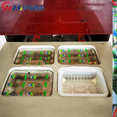 Zlzsen máquina de embalaje de alta calidad almuerzo Caja de embalaje Manual de embalaje Máquina de sellado de bandejas de comida rápida