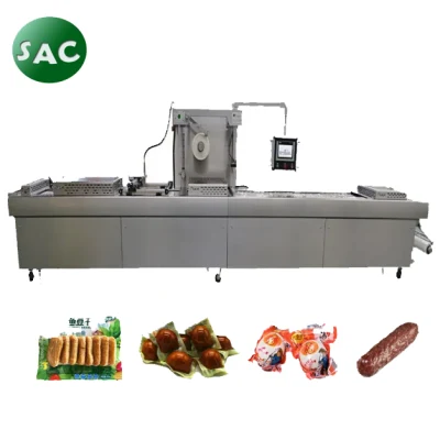 Platos preparados Embalaje rápido de alimentos / Autofu Termoforming Vacuum Máquina de sellado