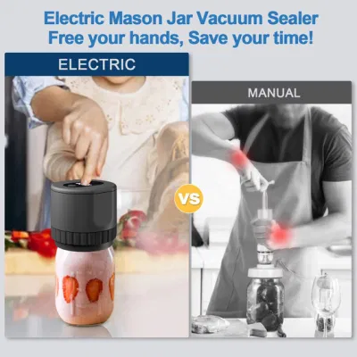 Home Appliance Portable Mason Jar sellador de alimentos para vacío eléctrico Máquina de embalaje y sellado de alimentos logotipo personalizado Bienvenido
