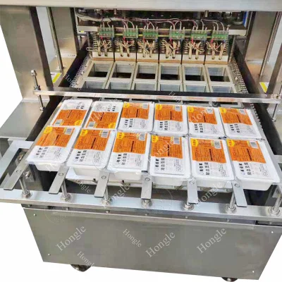Paquete automática máquina de sellado sellador de la bandeja de Comida de plástico vacío