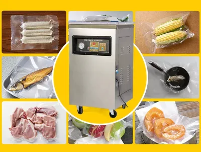 Cámara única máquina de envasado selladora de vacío para las frutas, verduras, alimentos, té, arroz, carne