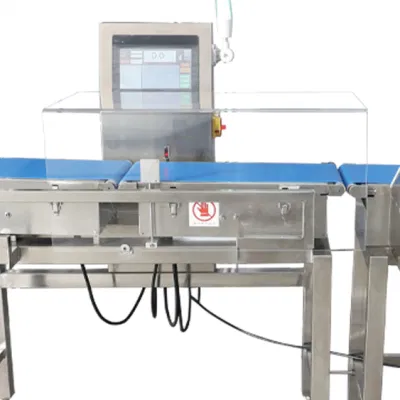 El peso de balanza de peso automático máquina de clasificación para la Revisión de correa Weigher mariscos transmitir para el envasado de grosor de línea de la clasificación para la carne