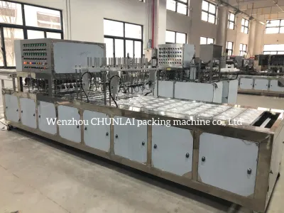Máquina de embalaje de fideos instantánea automática máquina de sellado de cuenco de plástico