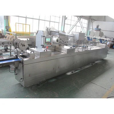 Termoformado Embalaje al vacío y llenado de nitrógeno máquina de embalaje automático para Comida carne Frutas Vegetal y pescado