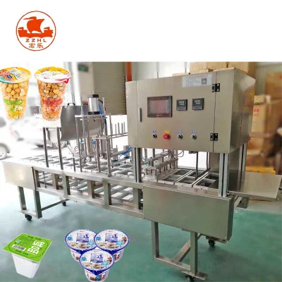 Paquete automática máquina de sellado sellador de la bandeja de Comida de plástico vacío