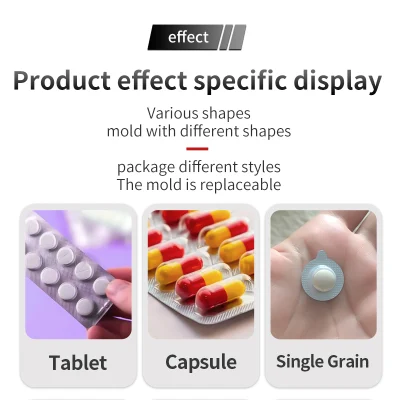 DPP-80 Tablet Cápsula de aluminio Prensa Blister leche de caramelo Tabletplana Embalaje Máquina