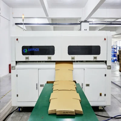 Anypack Fabricante de cajas China totalmente automático cartón ondulado de alta velocidad Caja de embalaje de cartón máquina de fabricación para la fábrica