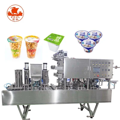Paquete automática máquina de sellado sellador de la bandeja de Comida de plástico vacío
