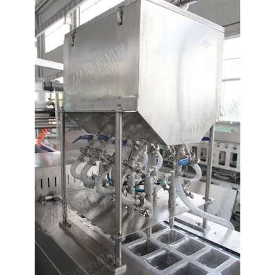 Termoformado Embalaje al vacío y llenado de nitrógeno máquina de embalaje automático para Comida carne Frutas Vegetal y pescado