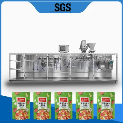 Máquina de embalaje de HFFS para aderezo de ensalada, bolsa de frutos secos Máquina de embalaje