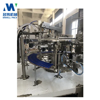 Máquina de envasado automático de alimentos líquidos verticales para envolver, llenar, sellar y empaquetar bolsas preformadas de forma especial para envolver golosinas de gelatina.
