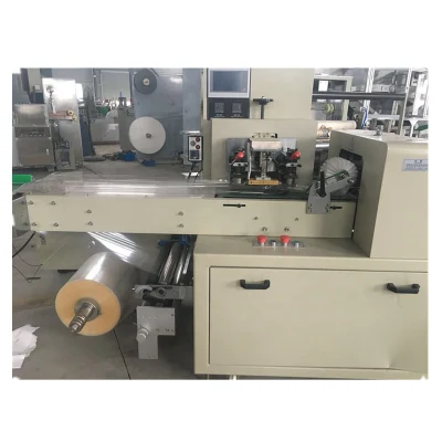 Galletas de máquina de envasado automático de ajuste de azúcar en la pequeña máquina de embalaje de flujo