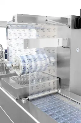 Dps termoformado envase vacío Llenado/Máquina de embalaje de alimentos/salchichas de carne/pescado/