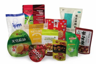 Máquina de embalaje de alimentos de embalaje de bolsas de embalaje de bolsas de Doypack de pie