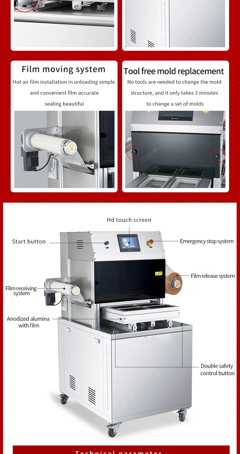 Vacuum Box Air Conditioning Fresh-Keeping Packaging Machine Lactone Tofu Vacuum Packaging Machine Machinery