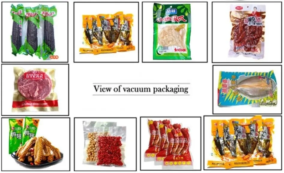 Commercial Vacuum Sealing Machinery Peeled Garlic Dried Fruit Rice Corn Cheese Pizza Fish Rolling Vacuum Packing Machine